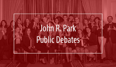 John R. Park Public Debates